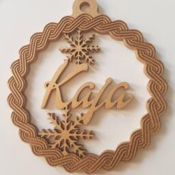 Christmas Baubles With Engraved Croatian Pleter On The Rim, Tree Ornaments, Personalised Tree Decorations - thumbnail 2