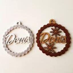 Christmas Baubles With Engraved Croatian Pleter On The Rim, Tree Ornaments, Personalised Tree Decorations