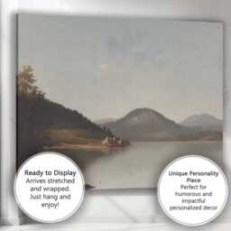 Serene Mountain Lake Wilderness Scenic Landscape Canvas Wall Art Print Decor Picture Ready To Hang - thumbnail 3