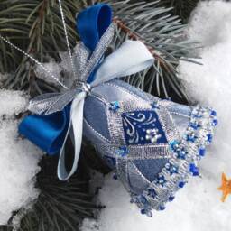Hanging Decorations On The Christmas Tree Quilted Ornaments New Year Gifts Toy-Bell Year's Ornament Home Decor Patchwork - thumbnail 2