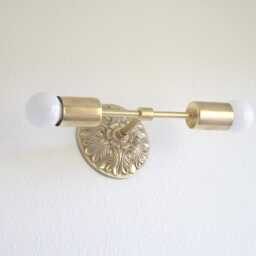 Polished & Buffered Solid Casting Brass Wall Sconce Light /Ceiling Flush Mount Light, Ul Listed, No.0084 - thumbnail 3