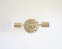 Polished & Buffered Solid Casting Brass Wall Sconce Light /Ceiling Flush Mount Light, Ul Listed, No.0084