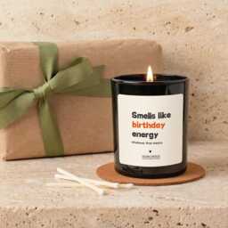 Smells Like Birthday Energy Candle, Funny Gift For Best Friend - thumbnail 1
