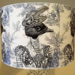 Miss Peacock Lampshade, Blue Steampunk, Shabby Chic, Fatta Da Mamma - thumbnail 4