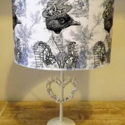 Miss Peacock Lampshade, Blue Steampunk, Shabby Chic, Fatta Da Mamma - thumbnail 2
