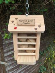 Pretty Hanging Fat Ball Feeder For Garden Birds - Can Be Personalised