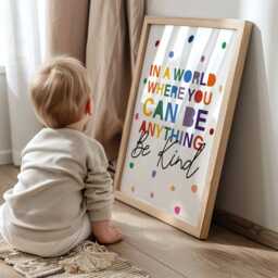 Set Of 3 Personalised Affirmation Prints, Nursery Wall Art, Rainbow Positive Boys Bedroom, Girls Bedroom - thumbnail 3