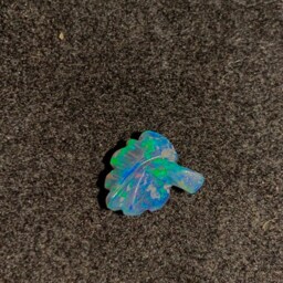 Blue Green Crystal Opal Leaf Carving Fire - thumbnail 4