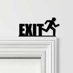 Door Topper Exit Sign Various Colours Top Of Decorative - Sign, Novelty Wall Decor, Frame Art, Art - thumbnail 1