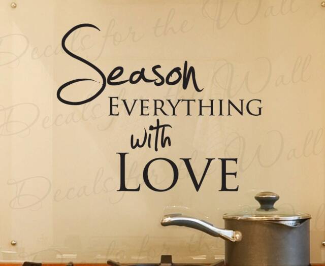 Season Everything With Love Kitchen Dining Room Home Mom Mother Family Wall Lettering Decal Sticker Decor Vinyl Quote Art Decoration Ki01 - image 1
