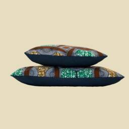 "African Wax Fabric - Print Cushion " - thumbnail 3