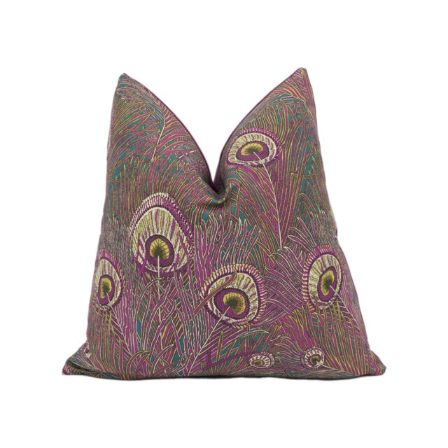 Liberty Art - Hera Anemone Stunning Peacock Feather Handmade Cushion Cover Throw Pillow Home D??cor - image 1