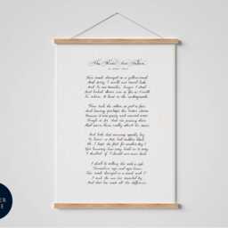 The Road Not Taken - Robert Frost Poem Print Inspirational Poetry Wall Art Literary Typography Graduation Gift - thumbnail 2