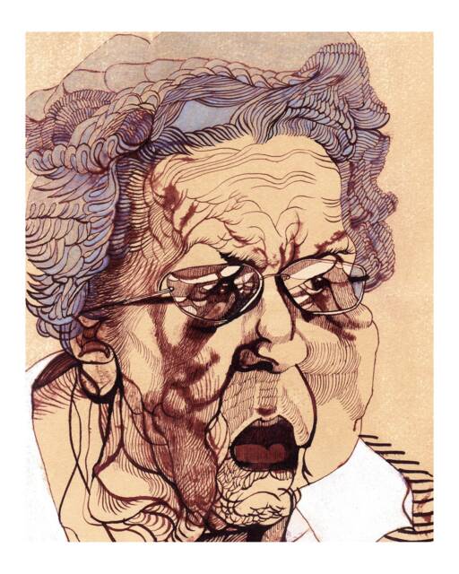 Wise Elders Series 1 - Mildred - Gicl??e Print Of Original Gouache + Ink Colored Pencil Painting - image 1