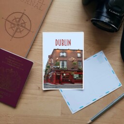 Dublin Travel Poster - Retro Vintage Style Ireland Art Print, Temple Bar Art, Postcard, Travel Print - thumbnail 3