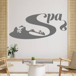 Spa Salon Wall Decal Woman Face Beauty Decor T189 - thumbnail 2