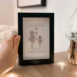Mums Birthday Keepsake Pebble Art Mini Picture Frame Small Gift For Mummy Nana Grandma Nanna Stone 50Th Personalised - thumbnail 2