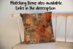 Rust Distressed Lamp Shade Lamp Home Decor Gold Lampshade Table - thumbnail 4