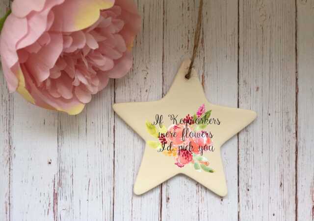 Ceramic Star Or Heart If Keyworkers Were Flowers, Nursery Leaving Gift, Goodbye Keyworker, Thank You Preschool - image 1