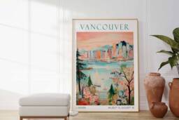 Vancouver Travel Print, Art, Canada, Poster, Popular Print - thumbnail 1