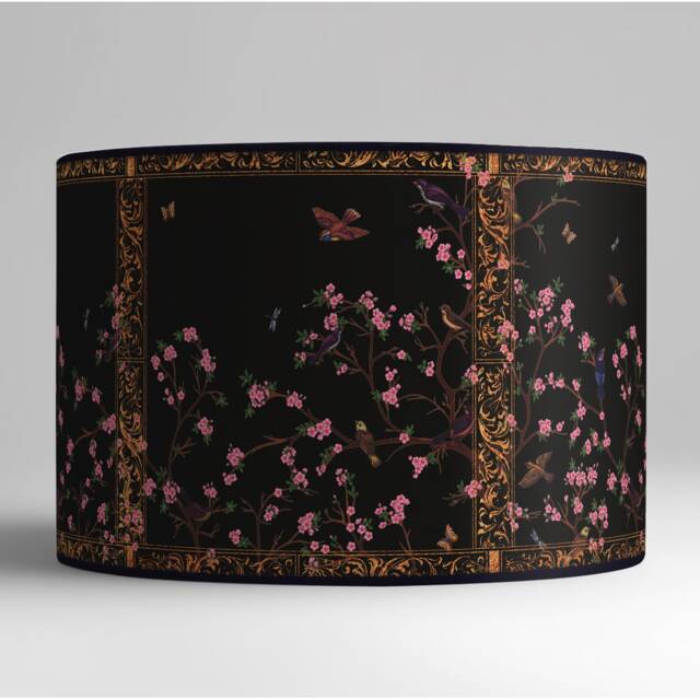 Lampshade, Lampshade Retro, Vintage, Handmade, Table Lamp, Paper, Vintage Flowers - image 1