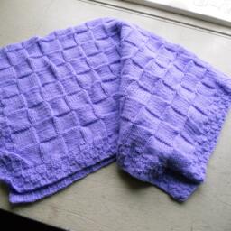 Hand Knitted Baby Blanket, in A Variety Of Colors. Knit, Crochet, Acrylic, Cotton, Wool - thumbnail 4