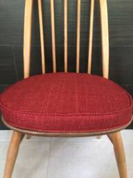 Myhome New Seat Pad(S For Ercol Dining Chairs With Straps & Press Studs - Red - thumbnail 1