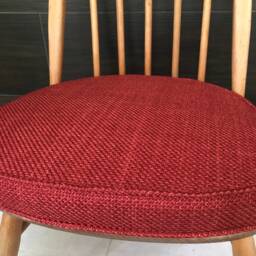 Myhome New Seat Pad(S For Ercol Dining Chairs With Straps & Press Studs - Red - thumbnail 3