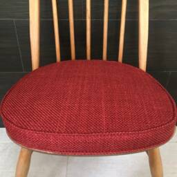 Myhome New Seat Pad(S For Ercol Dining Chairs With Straps & Press Studs - Red - thumbnail 2