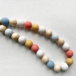 Coastal Wood Bead Curtain Tiebacks Seaside Nursery Decor - thumbnail 4