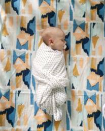 Ready Ship Changing Pad Covers -Blue Mustard L Baby Bedding - Watercolor Diaper Sheet Nursery Navy Blue Mustard