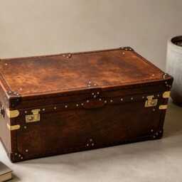 Handmade Luxury English Steamer Style Trunk - Living Room Storage Bespoke Chest - thumbnail 4