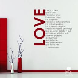 Love Is Patient Wall Decal 1 Corinthians Bible Verse Vinyl Art