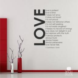 Love Is Patient Wall Decal 1 Corinthians Bible Verse Vinyl Art - thumbnail 2