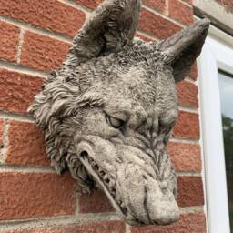 stone Garden Large Natural Detailed Wold Head Wall Hanging Plaque Ornament - thumbnail 2