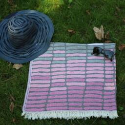 Pink Stone Jacquard Turkish Cotton Beach Towel, Personalized Bridesmaid Gift, Wedding Sarong, Wrap, Bath Towel Peshtemal - thumbnail 3