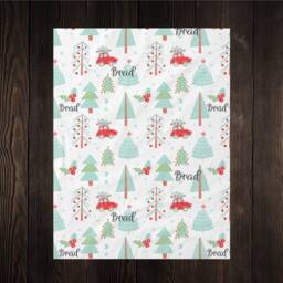 Christmas Swaddle Blanket, Baby First Christmas, Personalized Name Birth Announcement Photo Prop - thumbnail 2