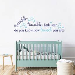 Twinkle Star Nursery Wall Decal, Baby Shower Gift - thumbnail 3