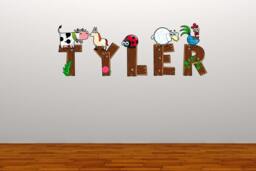 Personalised Wall Decal Farm Name Kids Animals Sticker Bedroom - thumbnail 1