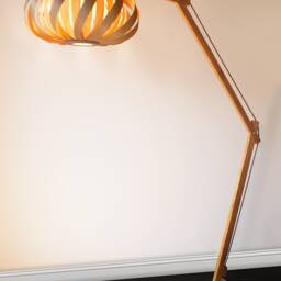 Floor Lamp From Wood. Oak & Birch. Modern Design Lamp - thumbnail 3