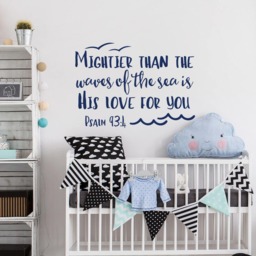 Psalm 934 Wall Decal - Christian Nursery Decor Bible Verse Scripture Sticker #157 - thumbnail 1