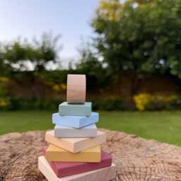 Wooden Montessori Pyramid Shape Sorter - Eco-Friendly Learning Toy - thumbnail 3