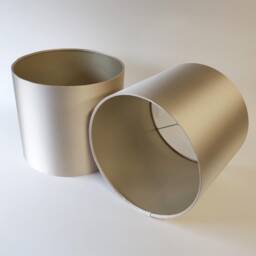 Beige Cream Satin Lampshade With Champagne Lining - thumbnail 1