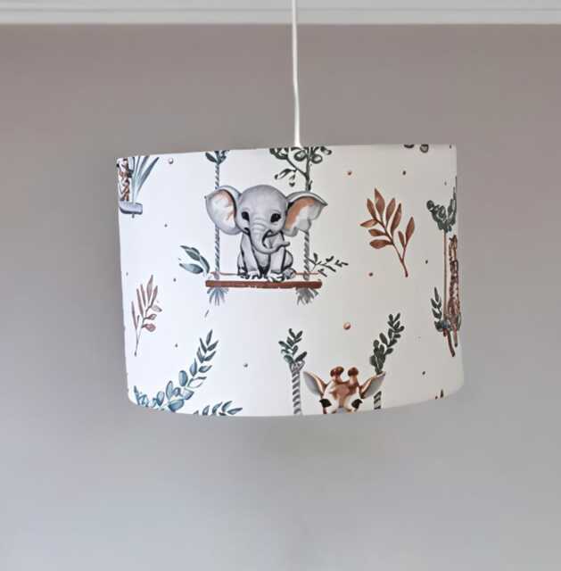Handcrafted Baby Animals Lampshade, Ceiling Lamp For Childrens Bedroom, Shower Gift - image 1