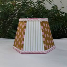 Lampshade, Mustard Brown, Hot Pink, Lime Green Clip On Lamp Shade - thumbnail 3