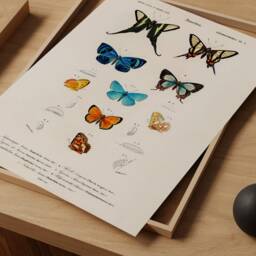 Antique Butterfly Wall Art, Charles D'orbigny Butterflies Print, Classroom Decor, Digital Download, Colorful Insect Poster, Canvas Gift Idea - thumbnail 2