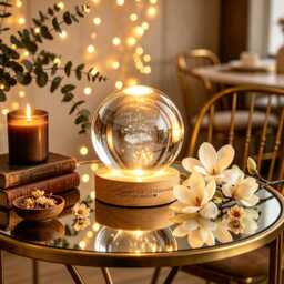 Retirement Personalized Led Crystal Ball Lamp, New Chapter Begins Gift, Custom Name Night Light, Retired 2026 Keepsake For Her Him - thumbnail 4