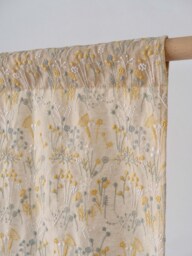 Mateo Embroidered Door Curtain, Noren Linen Cotton Room Dividers Doorway Rod Pocket Cafe 1Pc