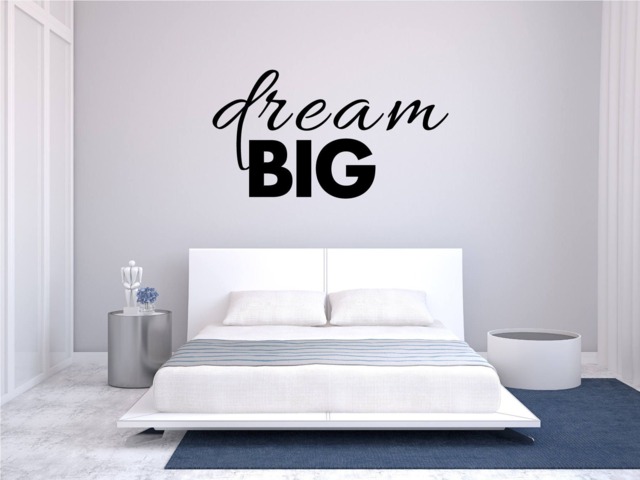 Dream Big Wall Decal Motivational Quote Decor Sticker Motivation Art Vinyl Good Hose/Home Decoration Gift Idea - image 1