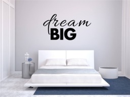 Dream Big Wall Decal Motivational Quote Decor Sticker Motivation Art Vinyl Good Hose/Home Decoration Gift Idea - thumbnail 1